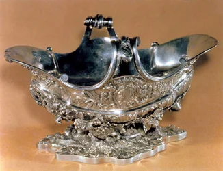 Sauce boat made for the table of Mme. de Pompadour, bearing her coat of arms, Paris